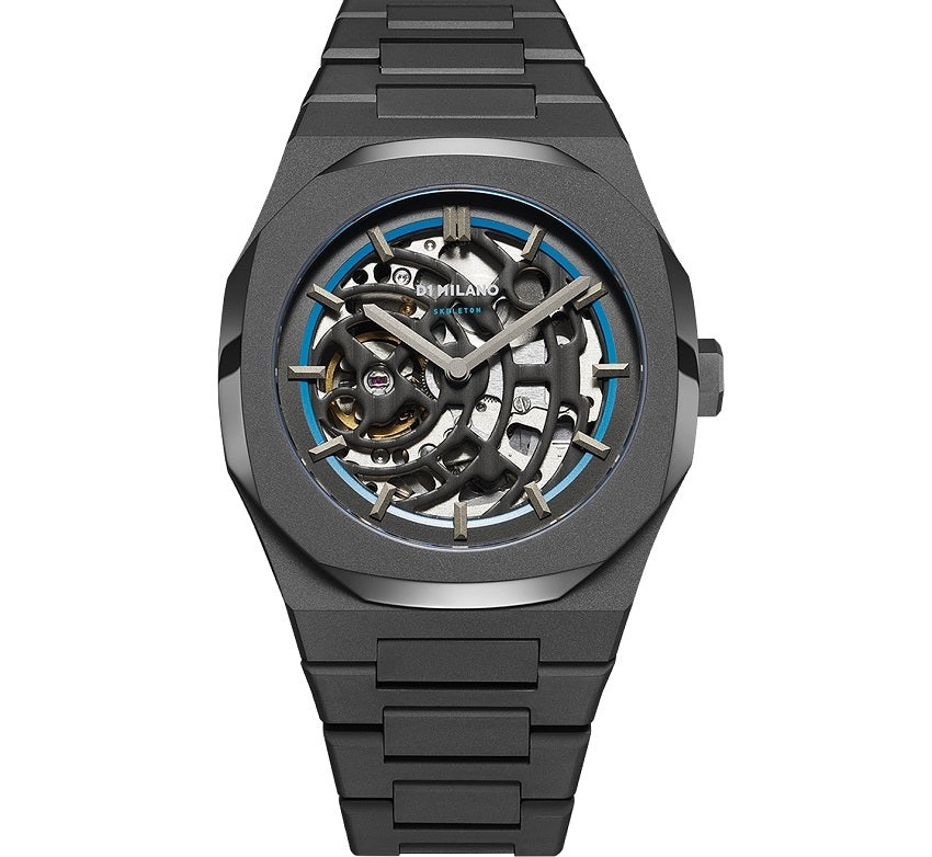 D1 MILANO SKELETON BRACELET Mod. SANDBLAST BLUE AUTOMATIC Uhren, Schmuck und Accessoires günstig online kaufen