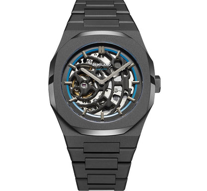 D1 MILANO SKELETON BRACELET Mod. SANDBLAST BLUE AUTOMATIC Uhren, Schmuck und Accessoires günstig online kaufen