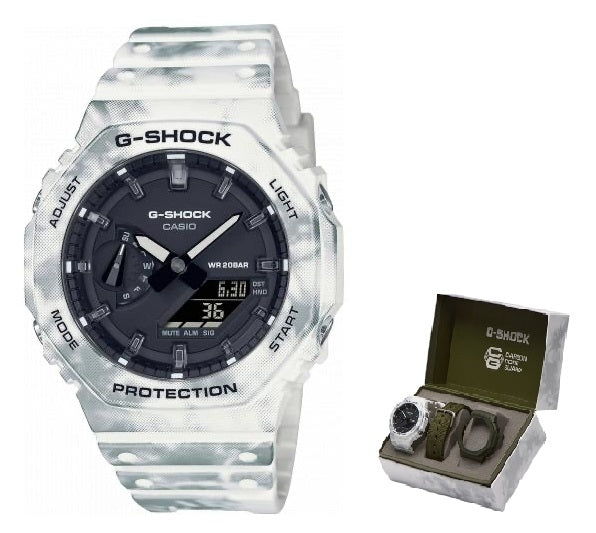 CASIO G-SHOCK Special Edt. SNOW CAMOUFLAGE + Extra Case &amp; Strap Uhren, Schmuck und Accessoires günstig online kaufen