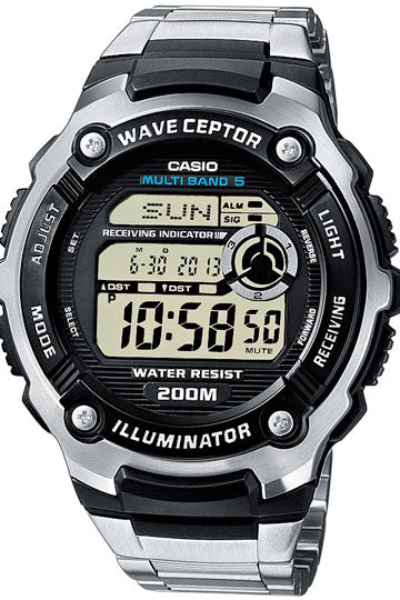 CASIO WAVE CEPTOR - ILLUMINATOR, RADIO CONTROLLED, Radio signal receiver (EU, USA, Japan) • Illuminator World time Stop function Alarm Multi-language Uhren, Schmuck und Accessoires günstig online kaufen